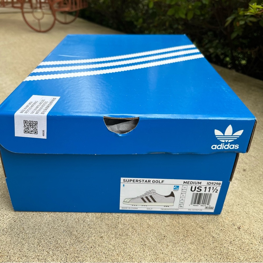 adidas Superstar Golf Sz 11.5 GREY BROWN Shoes ID9298 NEW! NWB - Picture 9 of 9
